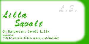 lilla savolt business card
